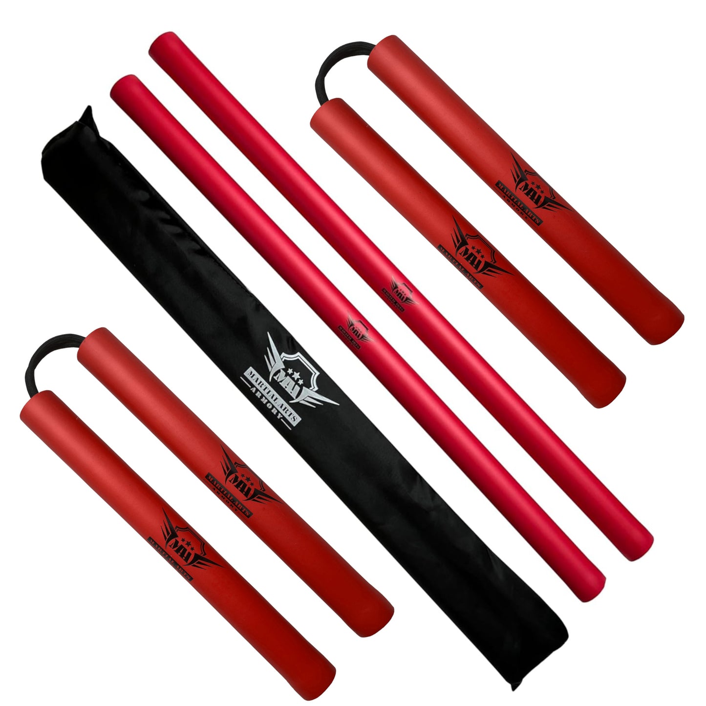 Martial Arts Armory Foam Escrima and String Nunchuck Set