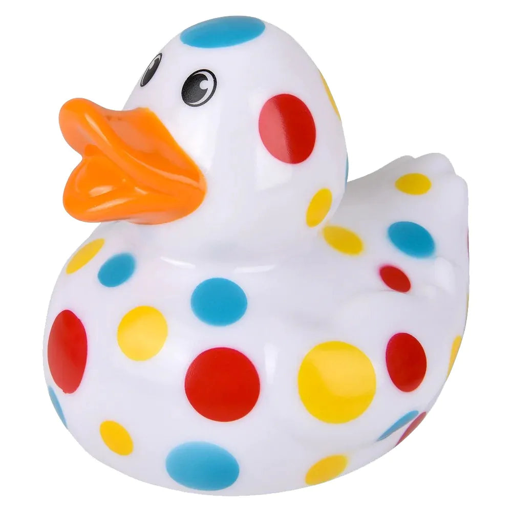 6" Polka Dot Rubber Ducky - Assorted Styles & Colors (Sold Individually)