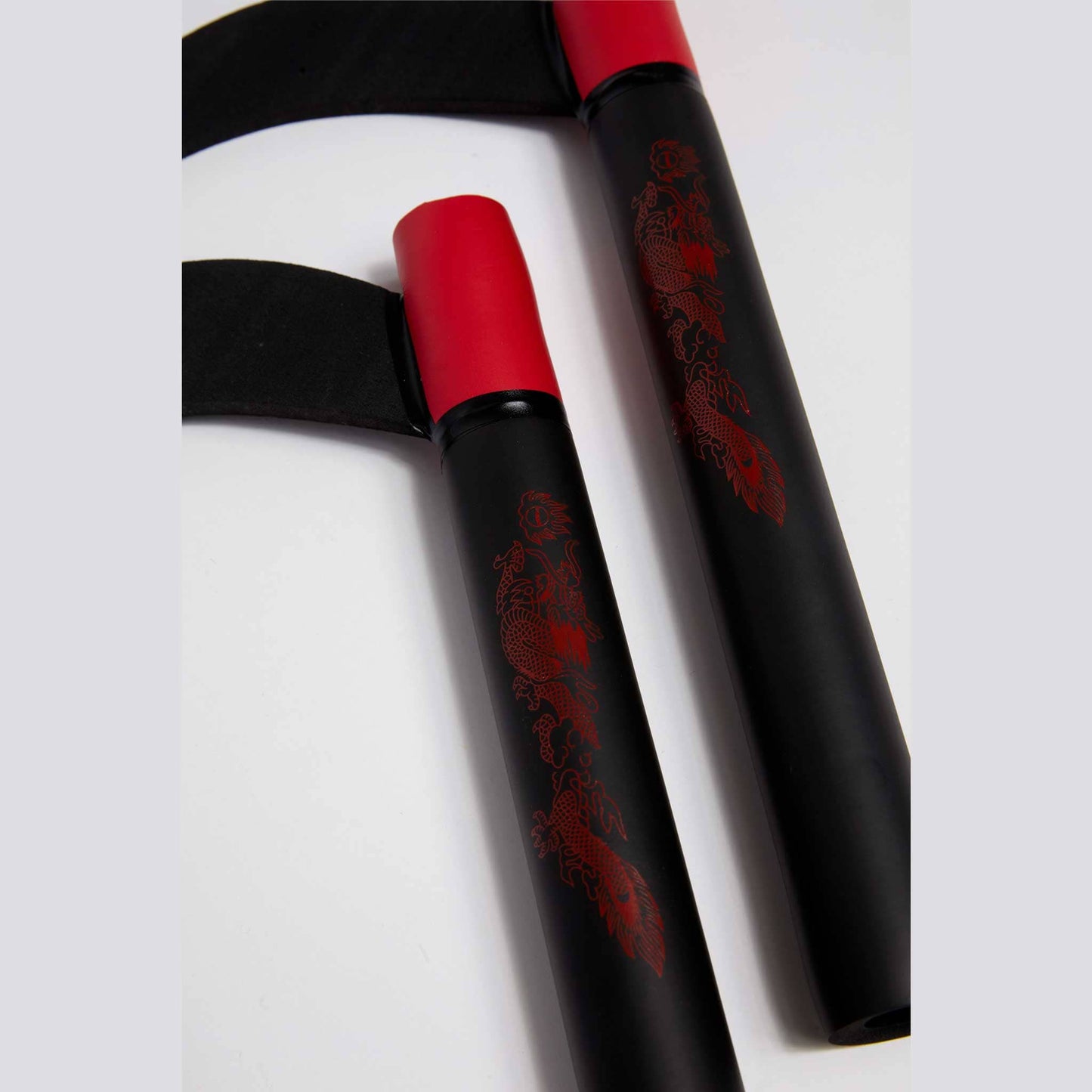 Foam Black Kamas - Red Dragon Print - Pair