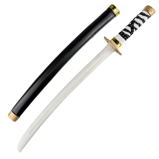 Plastic Ninja Black Sword Toy 24" (Black Sheath w/ White Sword)